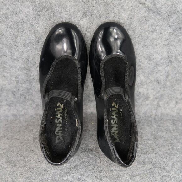 Danshuz Shoes Girls 11 Tap Dance Mary Jane Black Patent Slip On Star Tone Kids - Picture 11 of 16